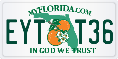 FL license plate EYTT36