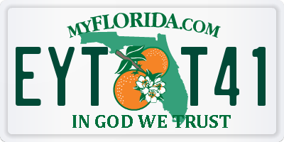 FL license plate EYTT41