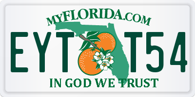 FL license plate EYTT54