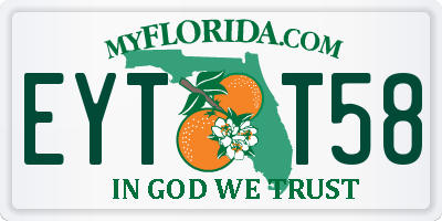 FL license plate EYTT58