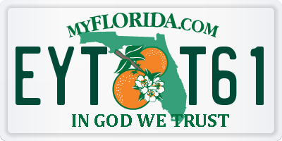 FL license plate EYTT61