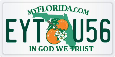 FL license plate EYTU56