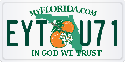 FL license plate EYTU71