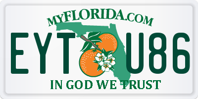 FL license plate EYTU86