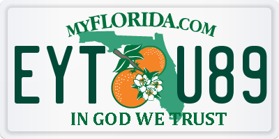 FL license plate EYTU89