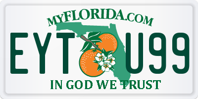 FL license plate EYTU99