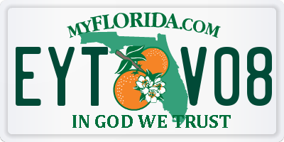 FL license plate EYTV08