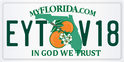 FL license plate EYTV18