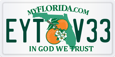 FL license plate EYTV33