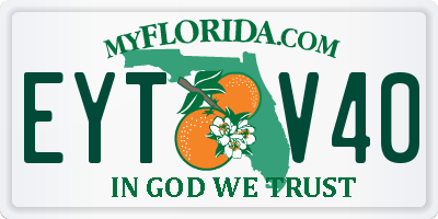 FL license plate EYTV40