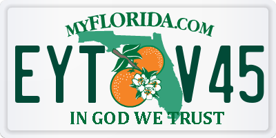 FL license plate EYTV45