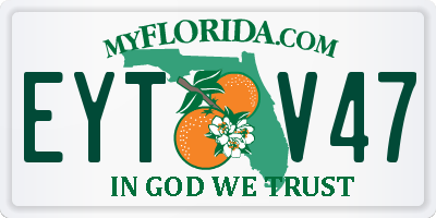 FL license plate EYTV47
