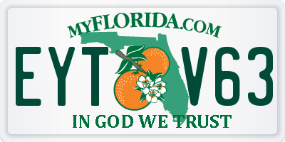 FL license plate EYTV63