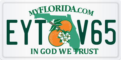 FL license plate EYTV65