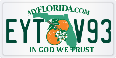 FL license plate EYTV93