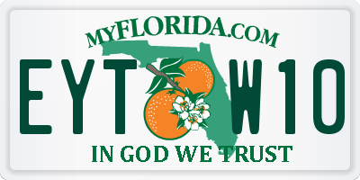 FL license plate EYTW10