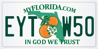 FL license plate EYTW50