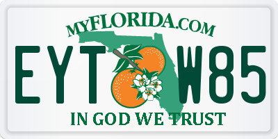 FL license plate EYTW85