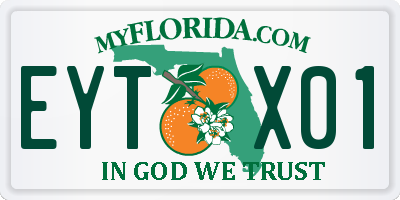 FL license plate EYTX01