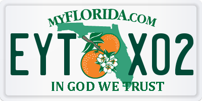 FL license plate EYTX02