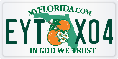 FL license plate EYTX04