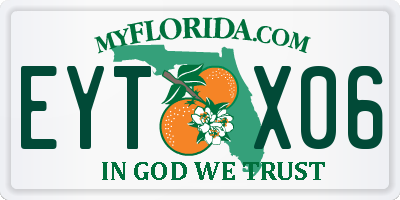 FL license plate EYTX06
