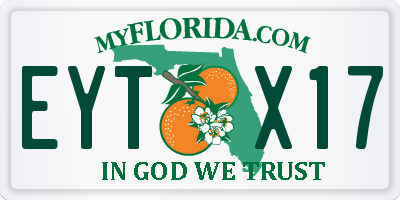 FL license plate EYTX17