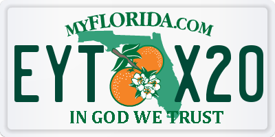FL license plate EYTX20