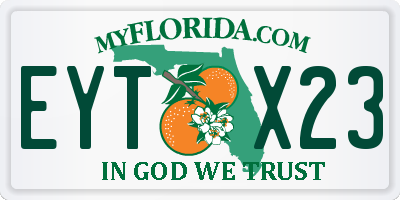 FL license plate EYTX23