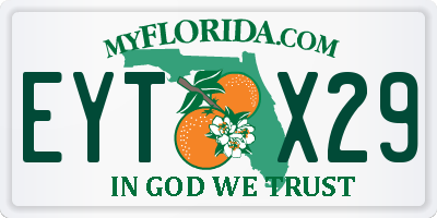 FL license plate EYTX29