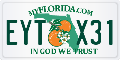 FL license plate EYTX31