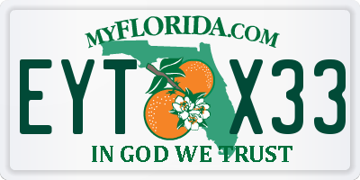 FL license plate EYTX33