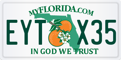 FL license plate EYTX35