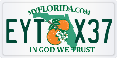 FL license plate EYTX37