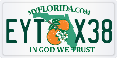 FL license plate EYTX38