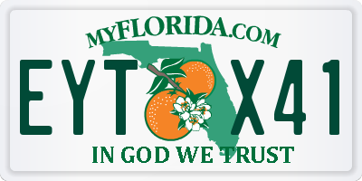 FL license plate EYTX41