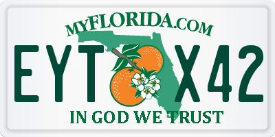 FL license plate EYTX42