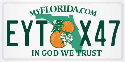 FL license plate EYTX47