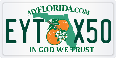 FL license plate EYTX50