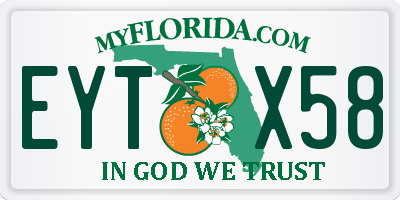 FL license plate EYTX58