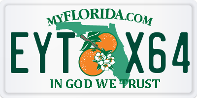 FL license plate EYTX64