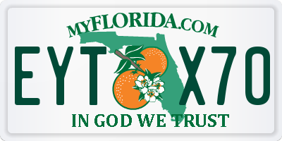 FL license plate EYTX70