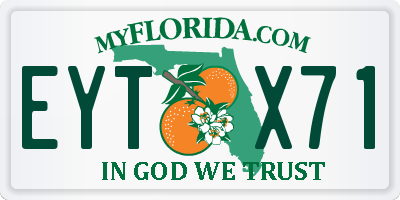 FL license plate EYTX71
