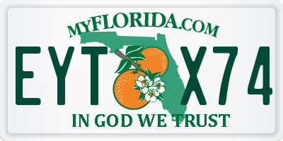 FL license plate EYTX74
