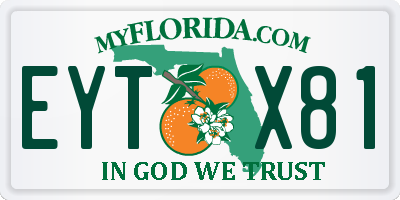 FL license plate EYTX81