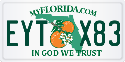FL license plate EYTX83