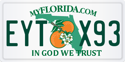 FL license plate EYTX93