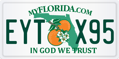 FL license plate EYTX95