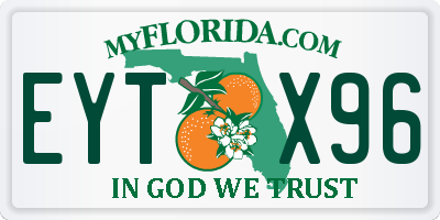 FL license plate EYTX96