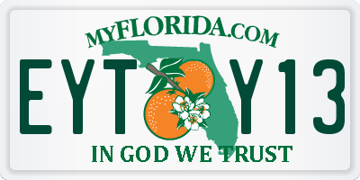 FL license plate EYTY13